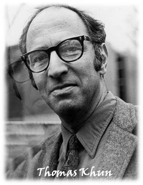 Black-and-white photograph of Thomas Kuhn, a man wearing glasses.